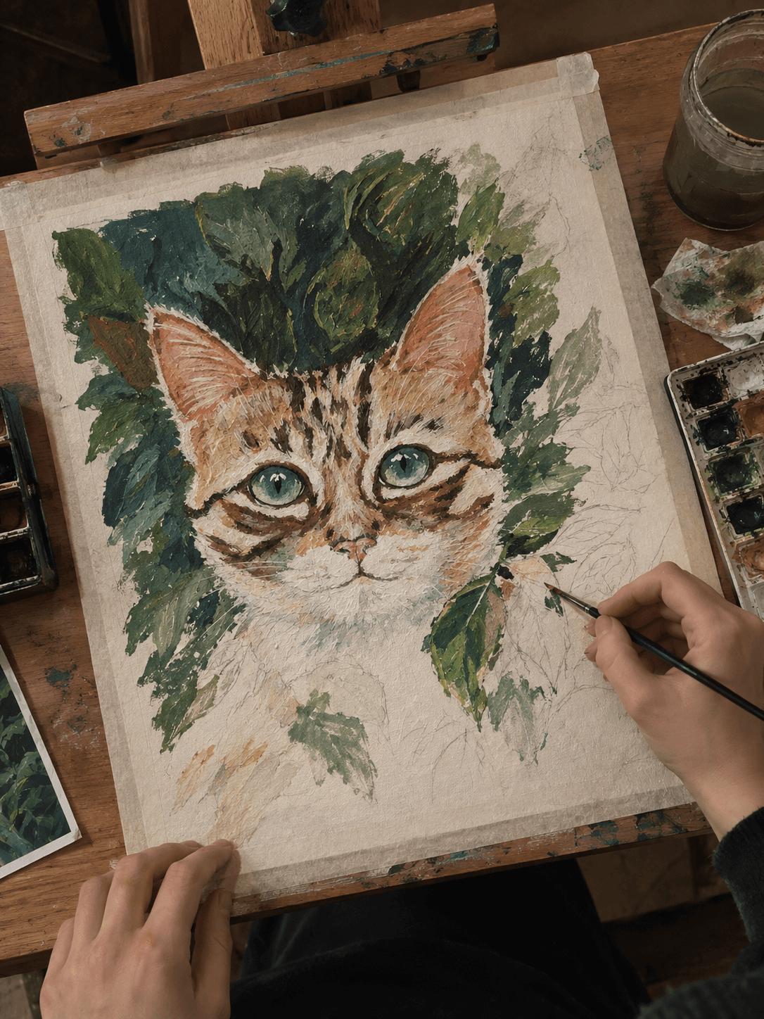 Художница за работой