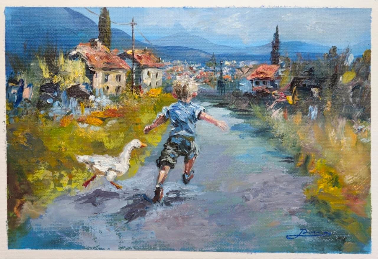 Мальчик и гусь