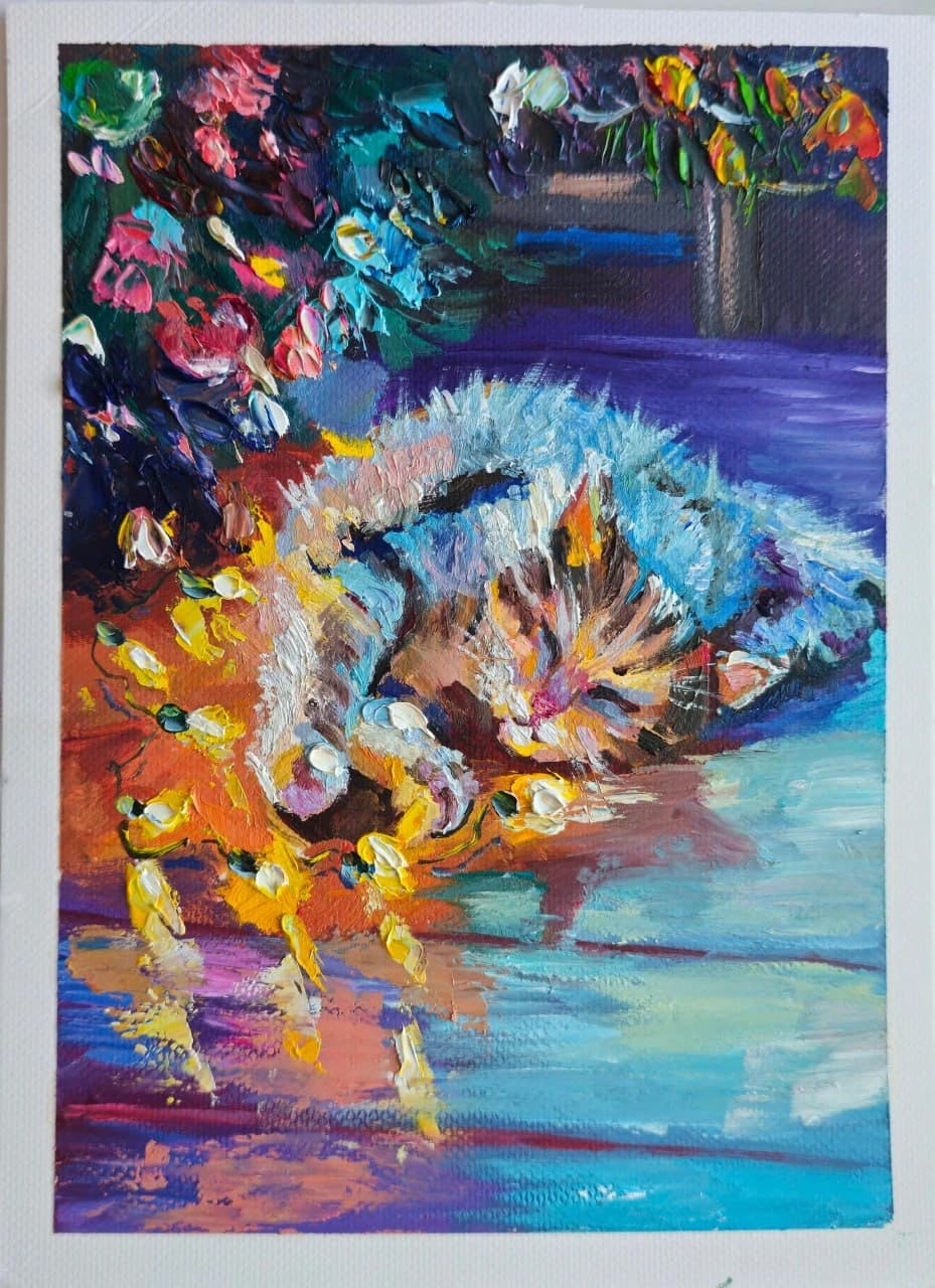 Кот и елка